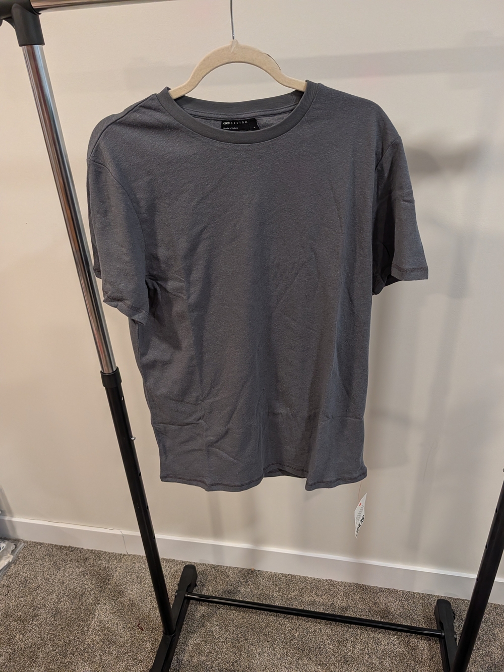 ASOS Men's Short Sleeve Crew Neck T-Shirt - Charcoal